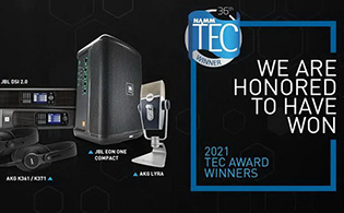 <b>2021 NAMM Show | JBL & AKG 榮摘技術(shù)成就與創(chuàng)新大獎(jiǎng)！</b>